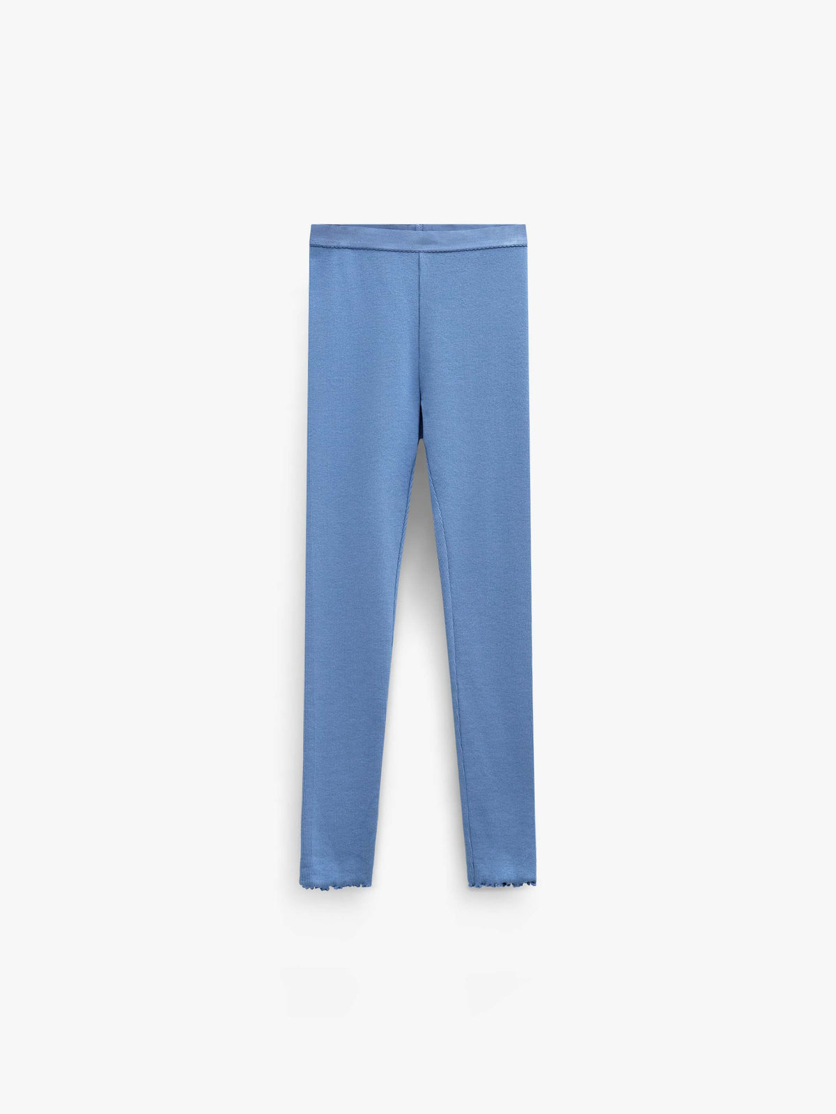 Ribbed Modal-Blend Leggings - Tween - Dusty Blue | 101572 Lottie