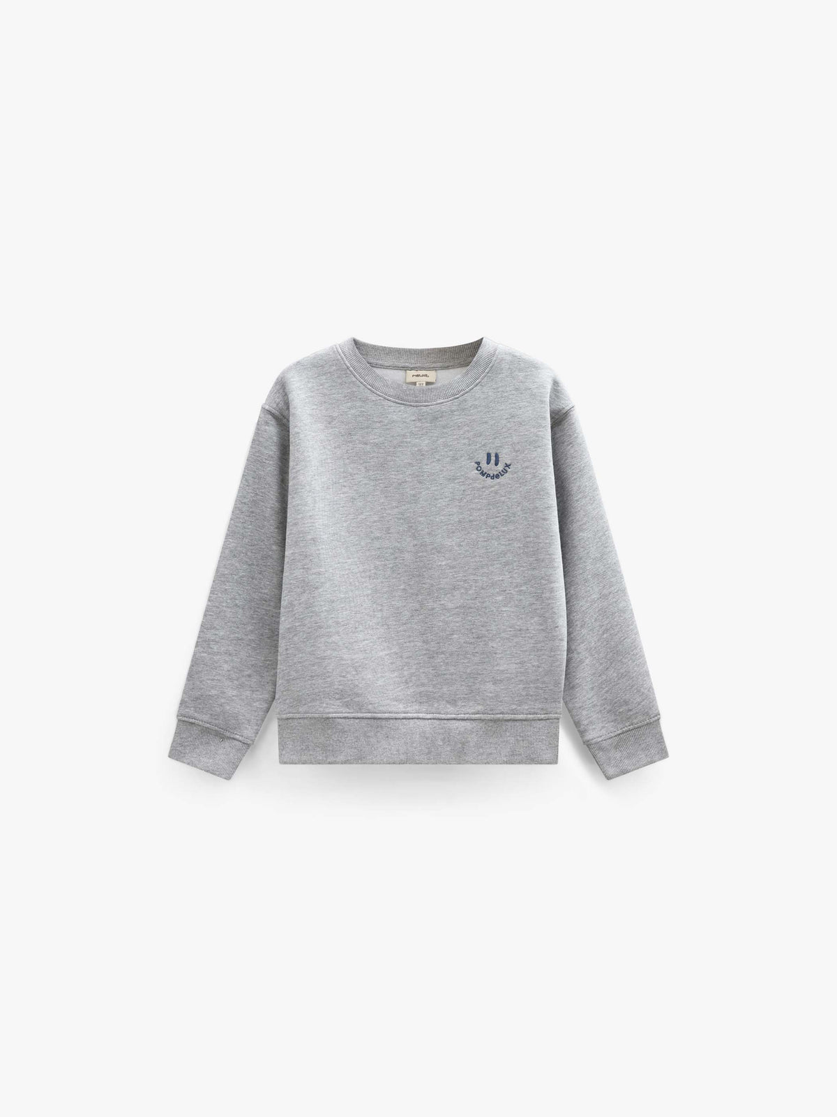 Smiley Crew Neck Sweatshirt - Tween - Grey Melange | 101578 Andrew