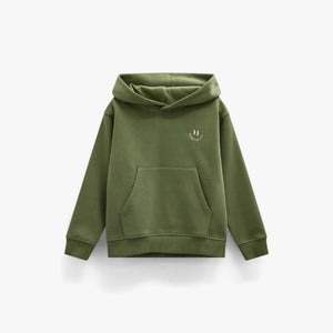 Smiley Hoodie - Kids - Moss Green | 101581 Andrew