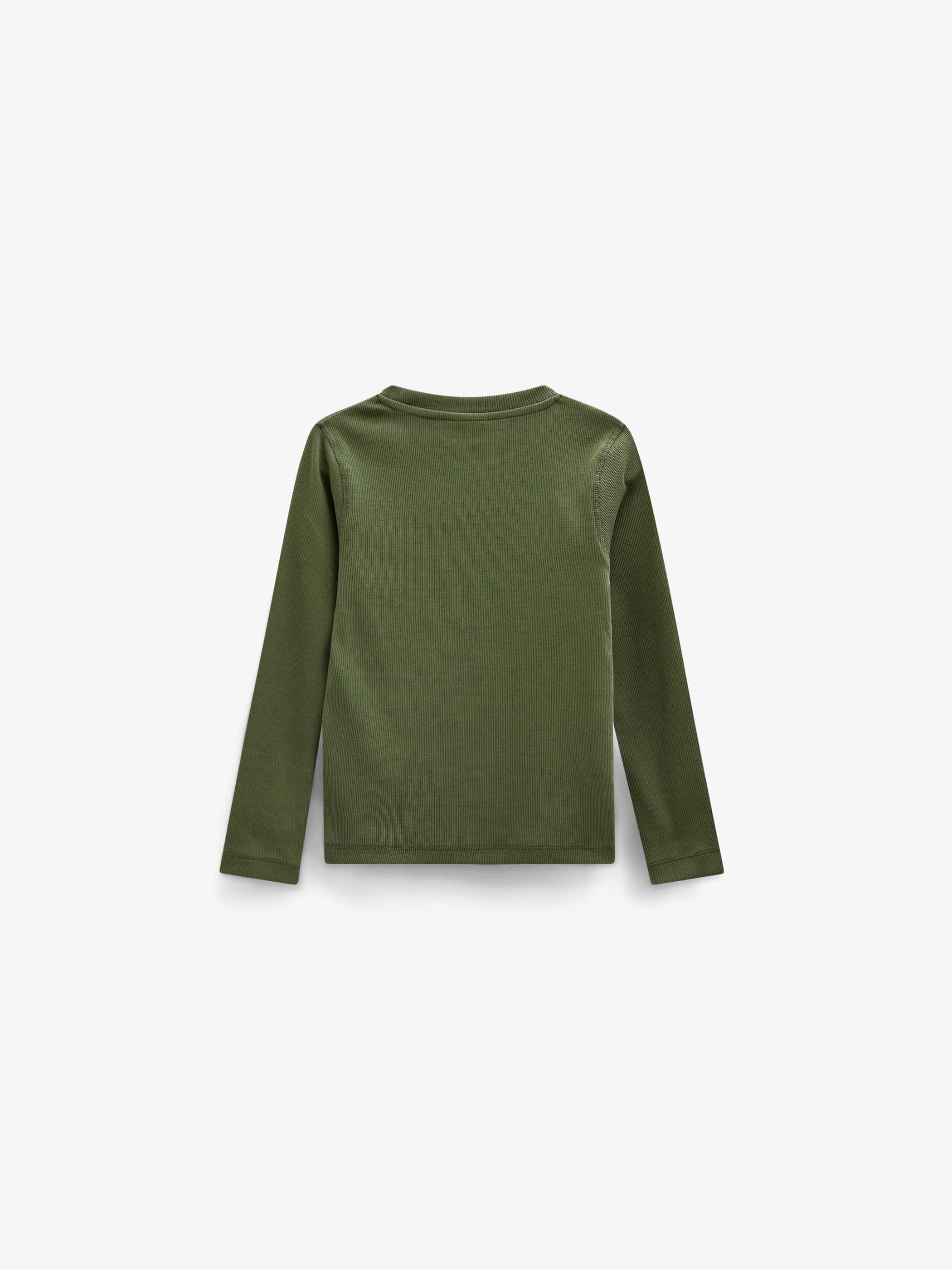 Ribbed Long-Sleeve T-Shirt - Kids - Moss Green | 101599 Conrad