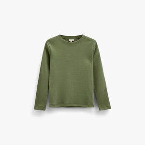 Ribbed Long-Sleeve T-Shirt - Tween - Moss Green | 101600 Conrad