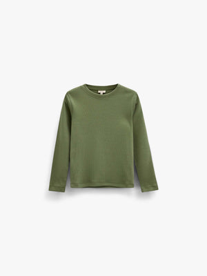 Ribbed Long-Sleeve T-Shirt - Kids - Moss Green | 101599 Conrad