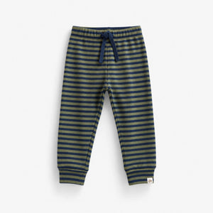 Ribbed Trousers - Kids - Moss Green/Navy Stripe | 101605 Conrad