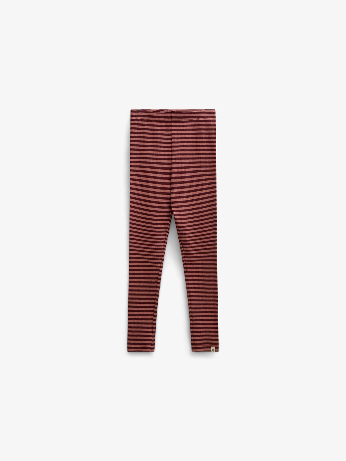 Striped Rib Leggings - Kids - Dusty Rose/Bordeaux | 101612 Gloria