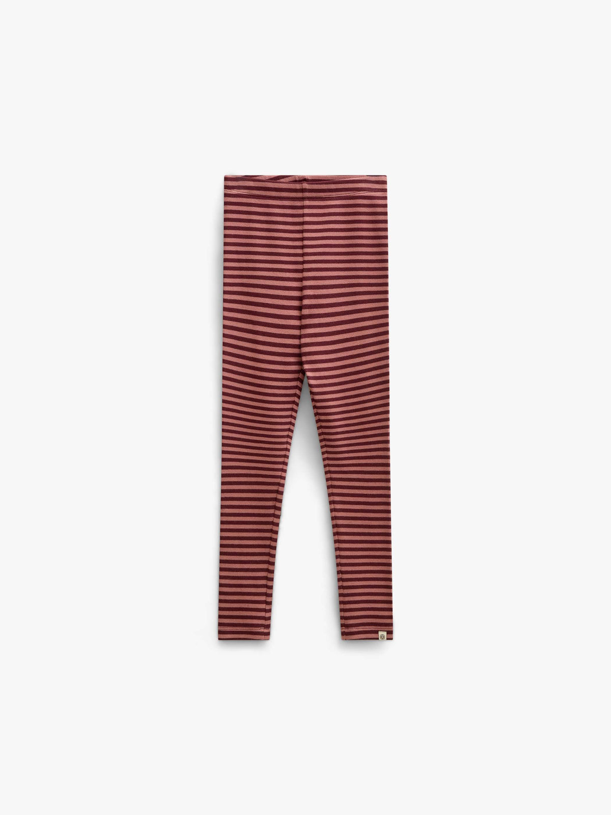 Striped Rib Leggings - Kids - Dusty Rose/Bordeaux | 101612 Gloria