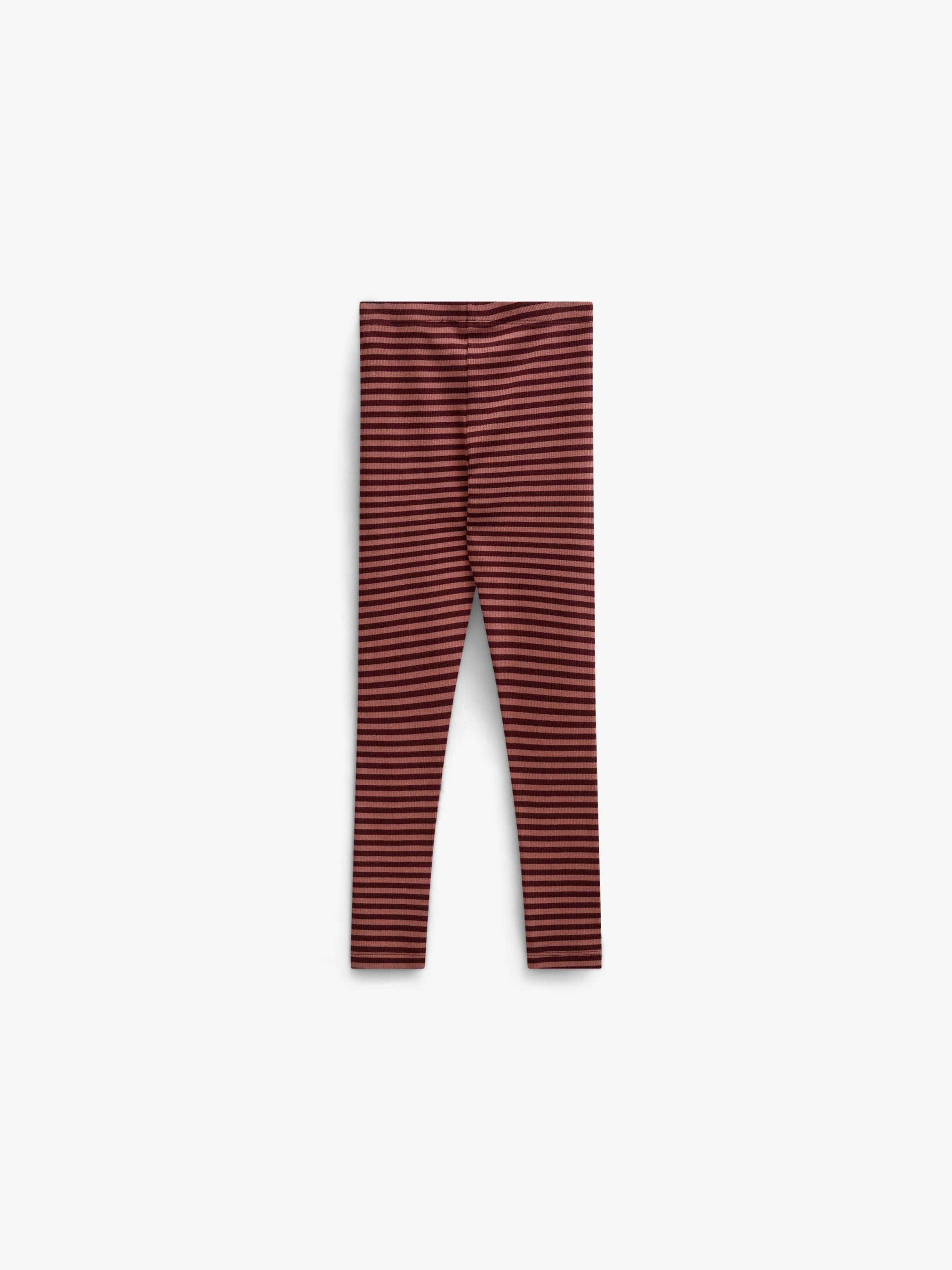 Striped Rib Leggings - Kids - Dusty Rose/Bordeaux | 101612 Gloria