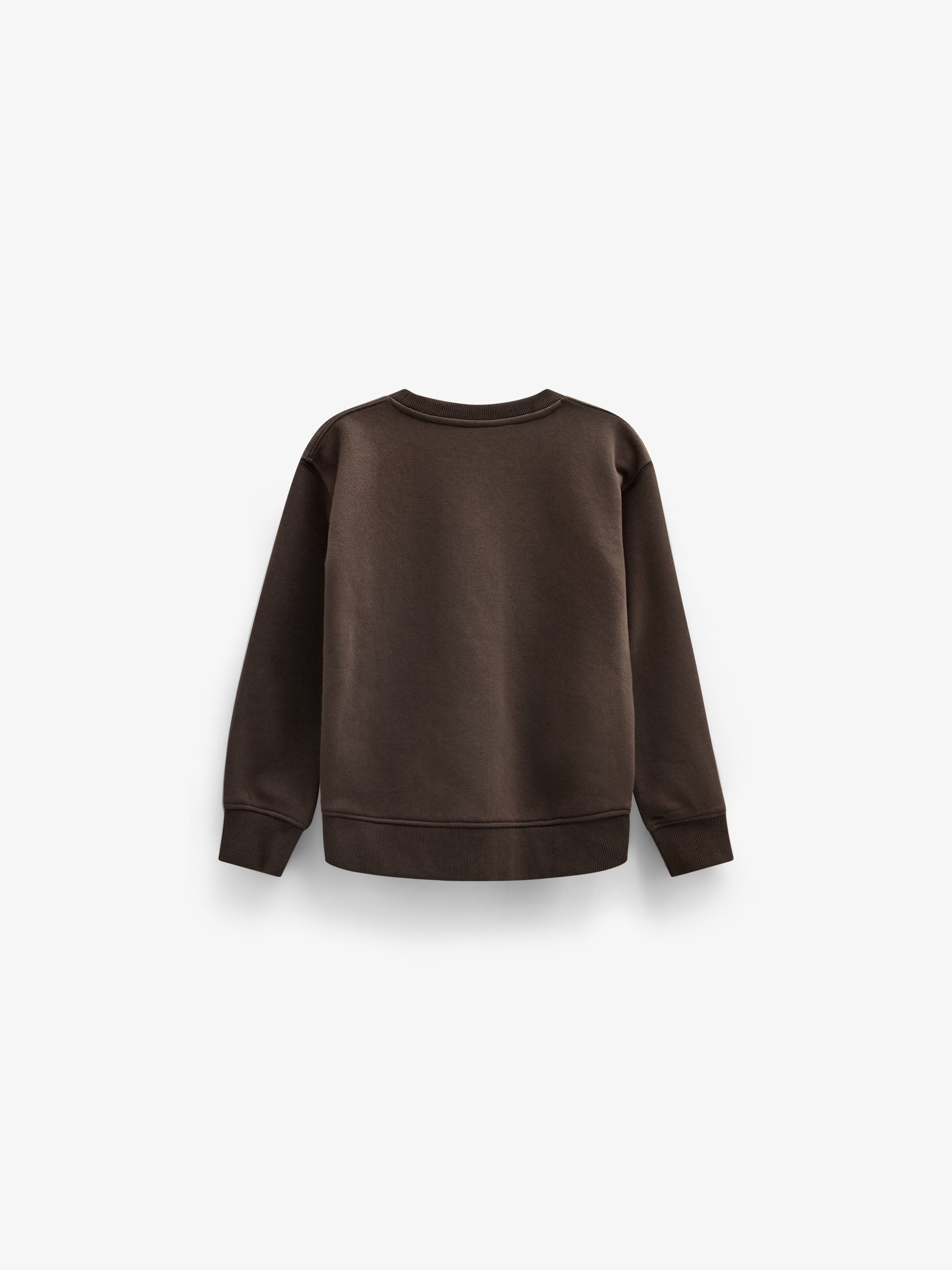 Rib Detail Sweatshirt - Tween - Dark Brown | 101627 Zoe