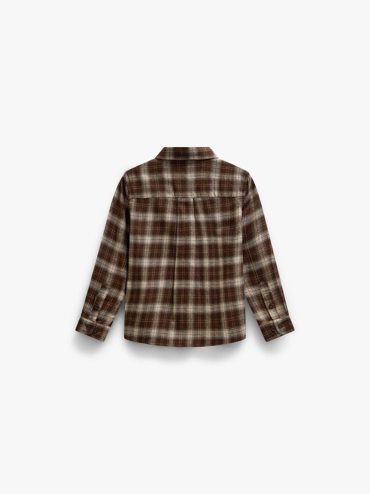 Checked Flannel Shirt - Kids - Brown/Navy | 101651 Edwin