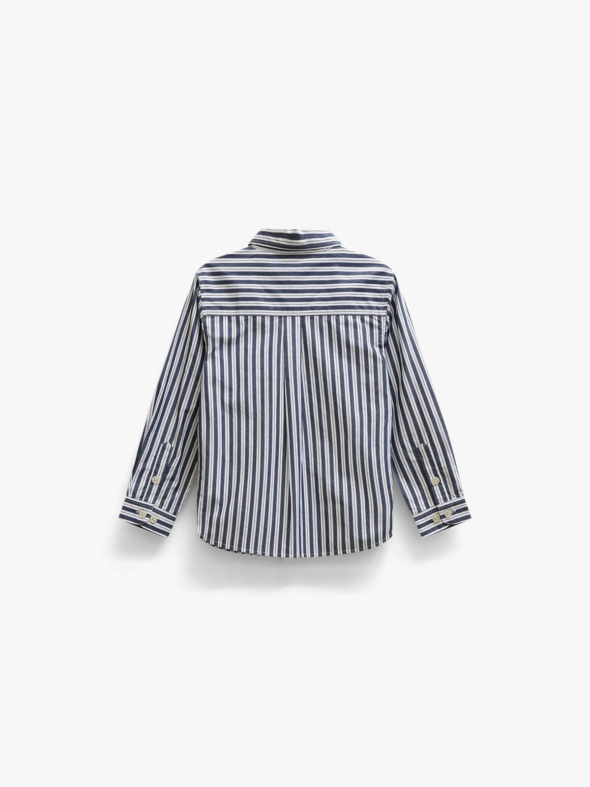 Striped Cotton Shirt - Kids - Navy Stripe | 101653 Milo