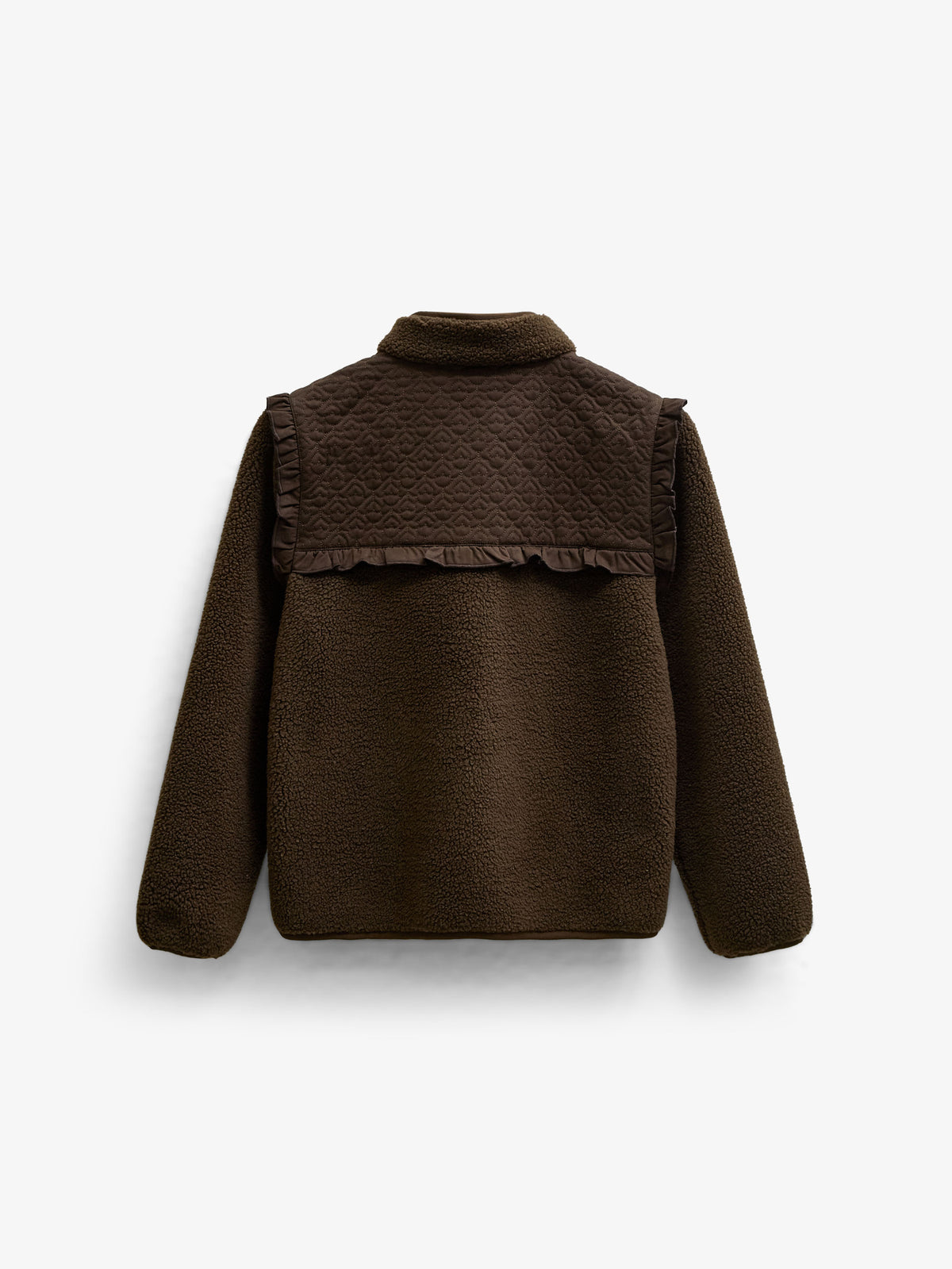 Quilted Yoke Teddy Jacket - Tween - Dark Brown | 101684 Hailey