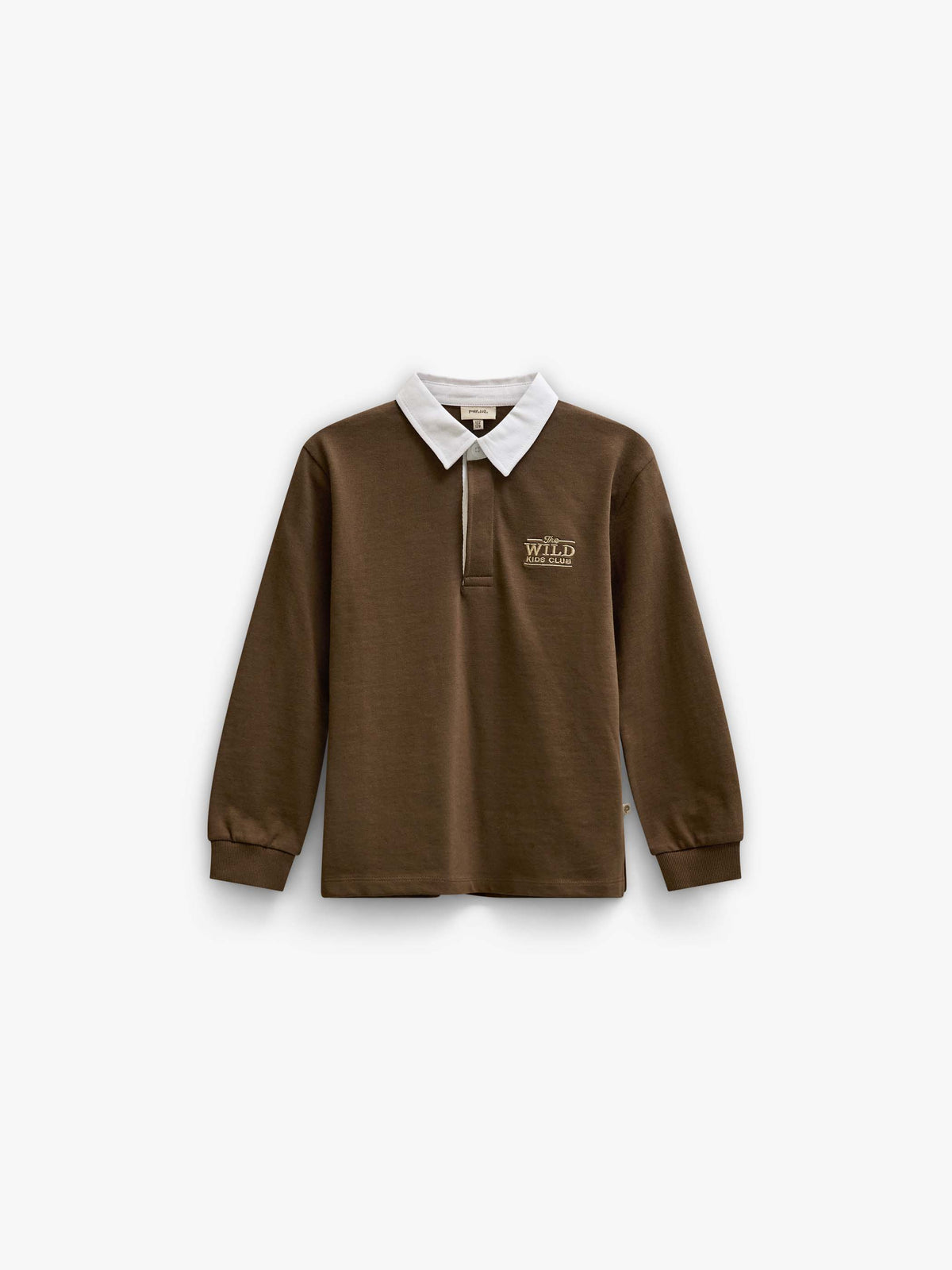 Long-Sleeve Jersey Polo - Kids - Dark Brown | 101693 Ruben