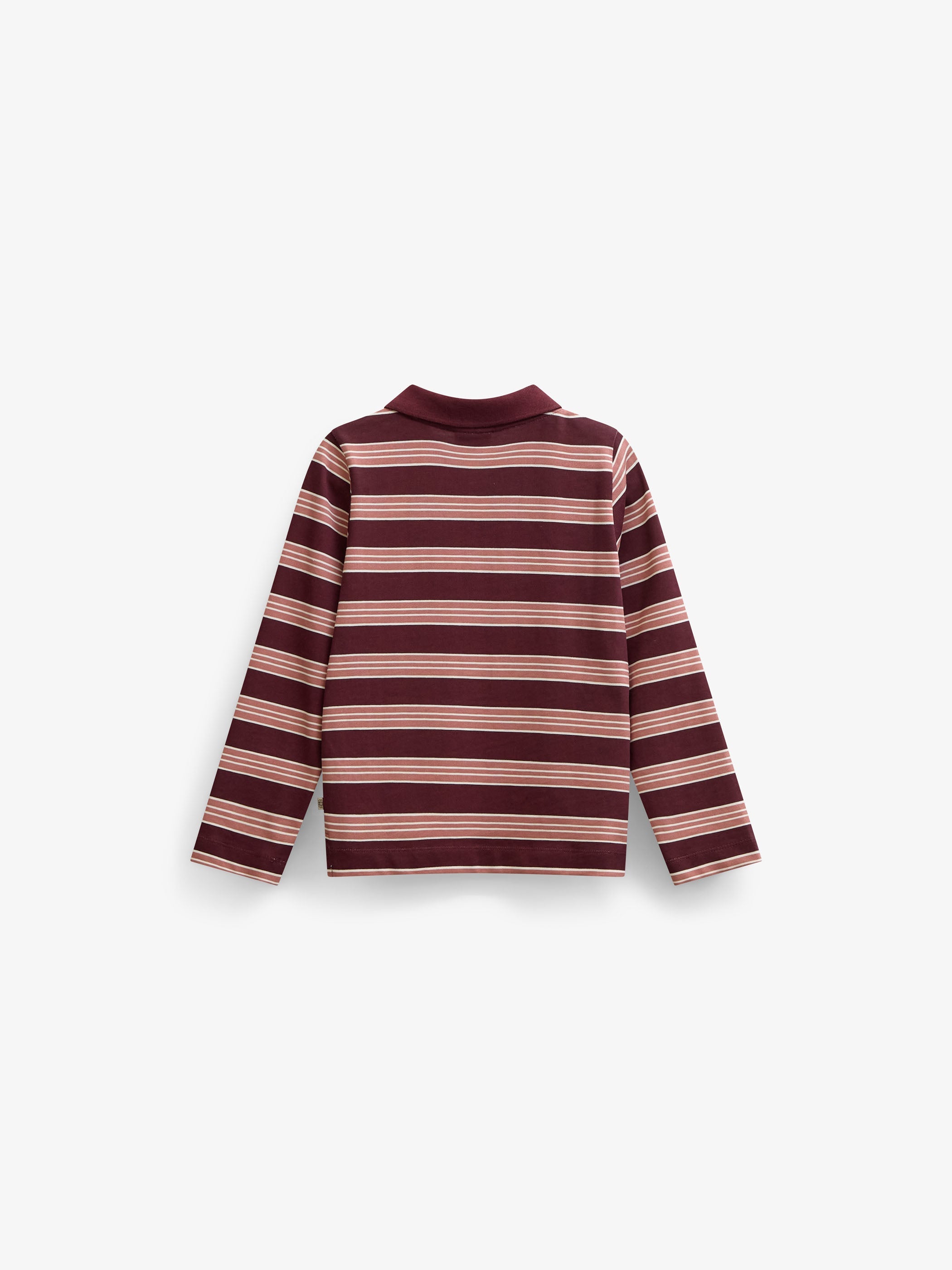 Striped Long-Sleeve Jersey Polo - Kids - Bordeaux | 101697 Hope
