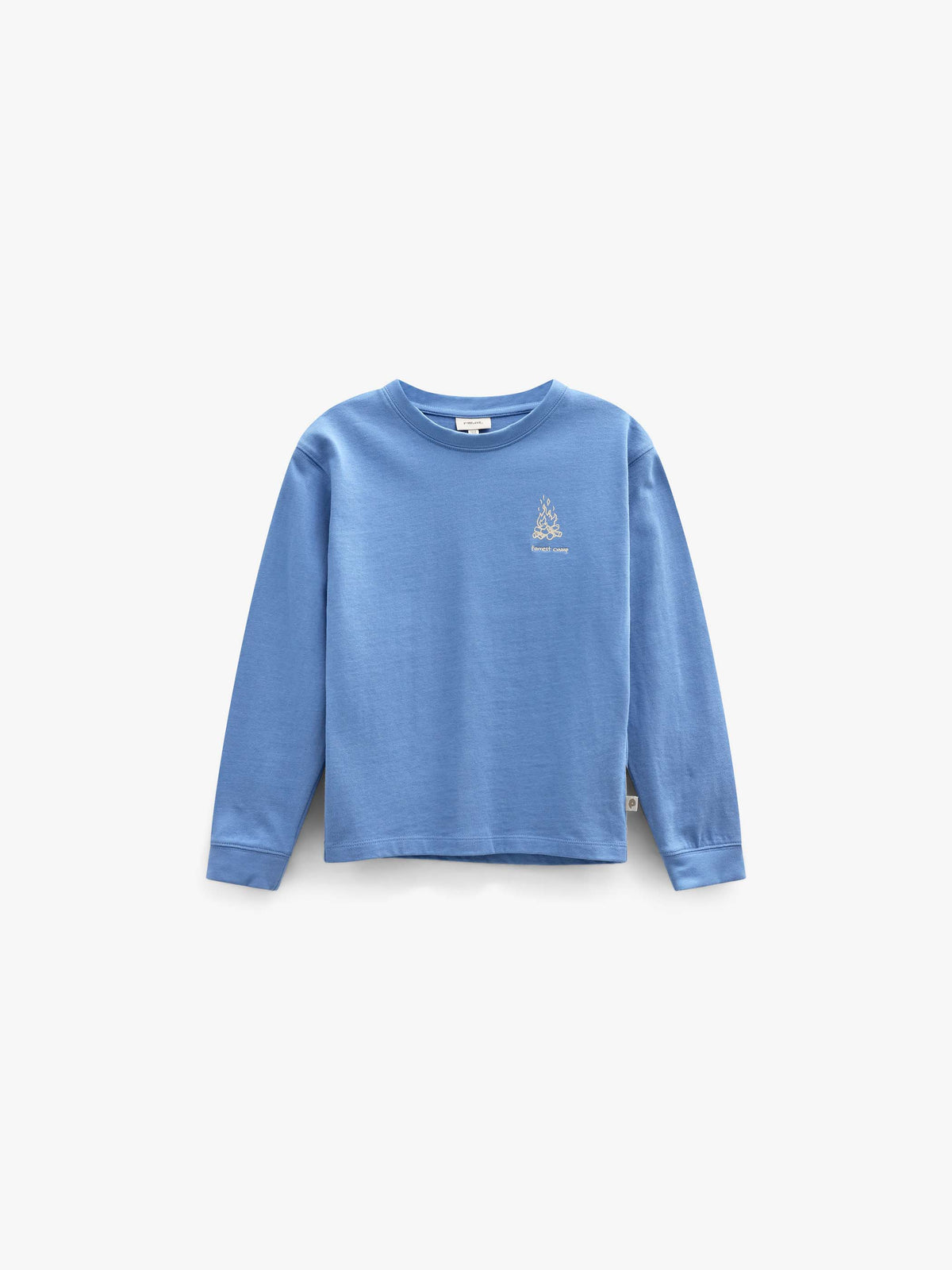 Long-Sleeve T-Shirt with Back Print - Kids - Dusty Blue | 101707 Weston