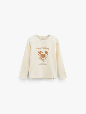 Long-Sleeve T-Shirt with Front Print - Kids - Offwhite | 101711 Piper