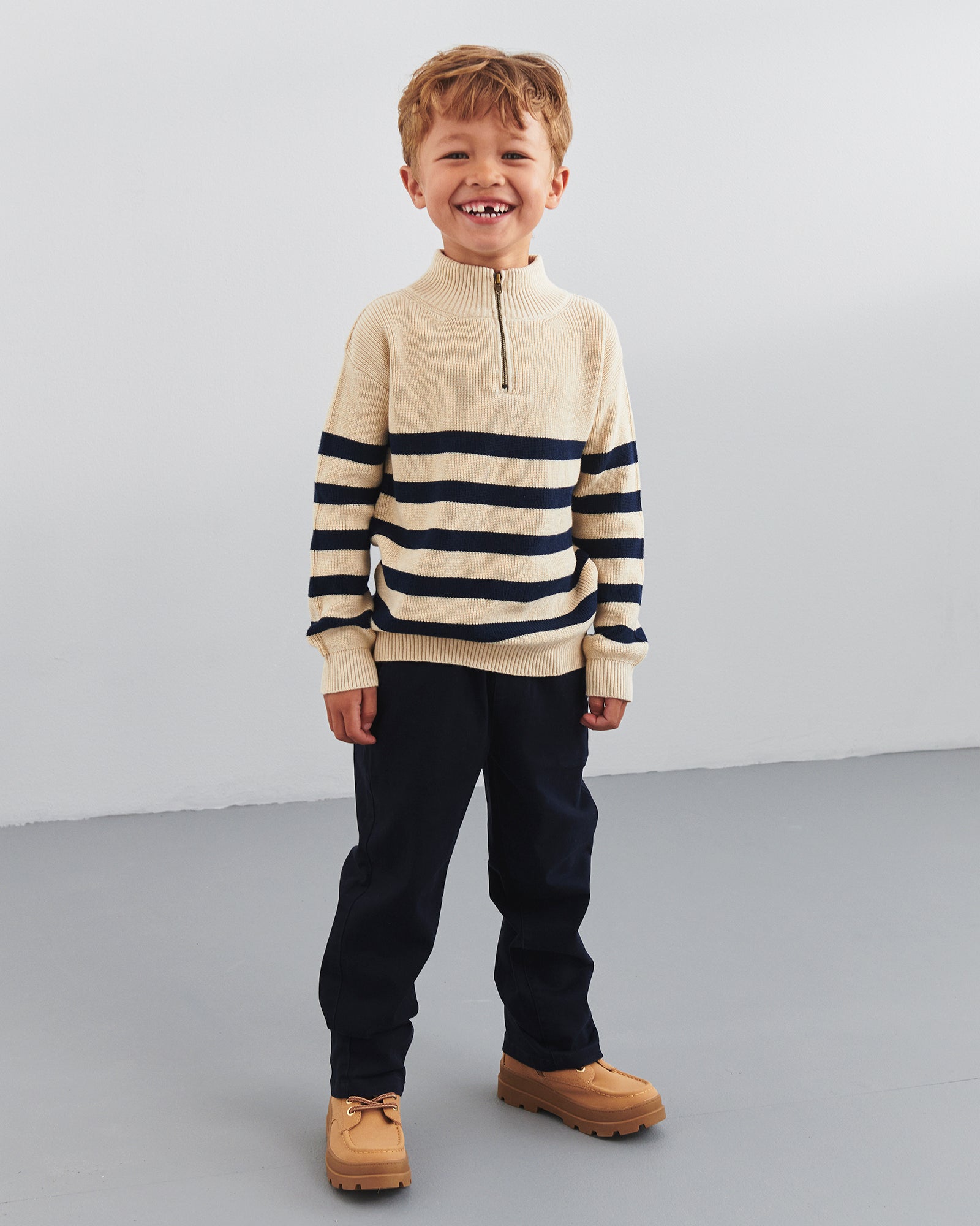 Casual Pull-on Chinos - Kids - Navy