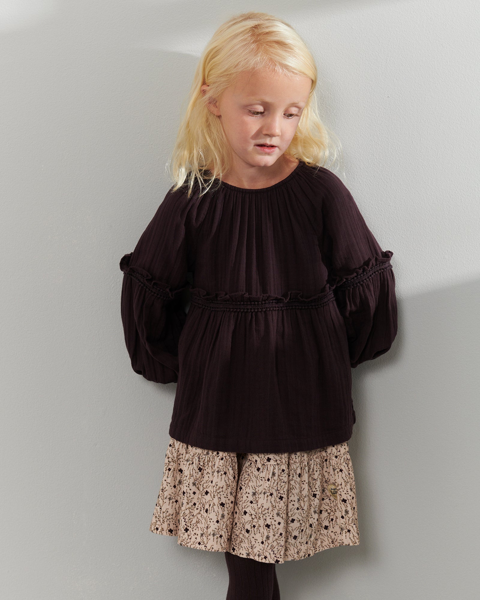 Boho Blouse - Kids - Dark Purple