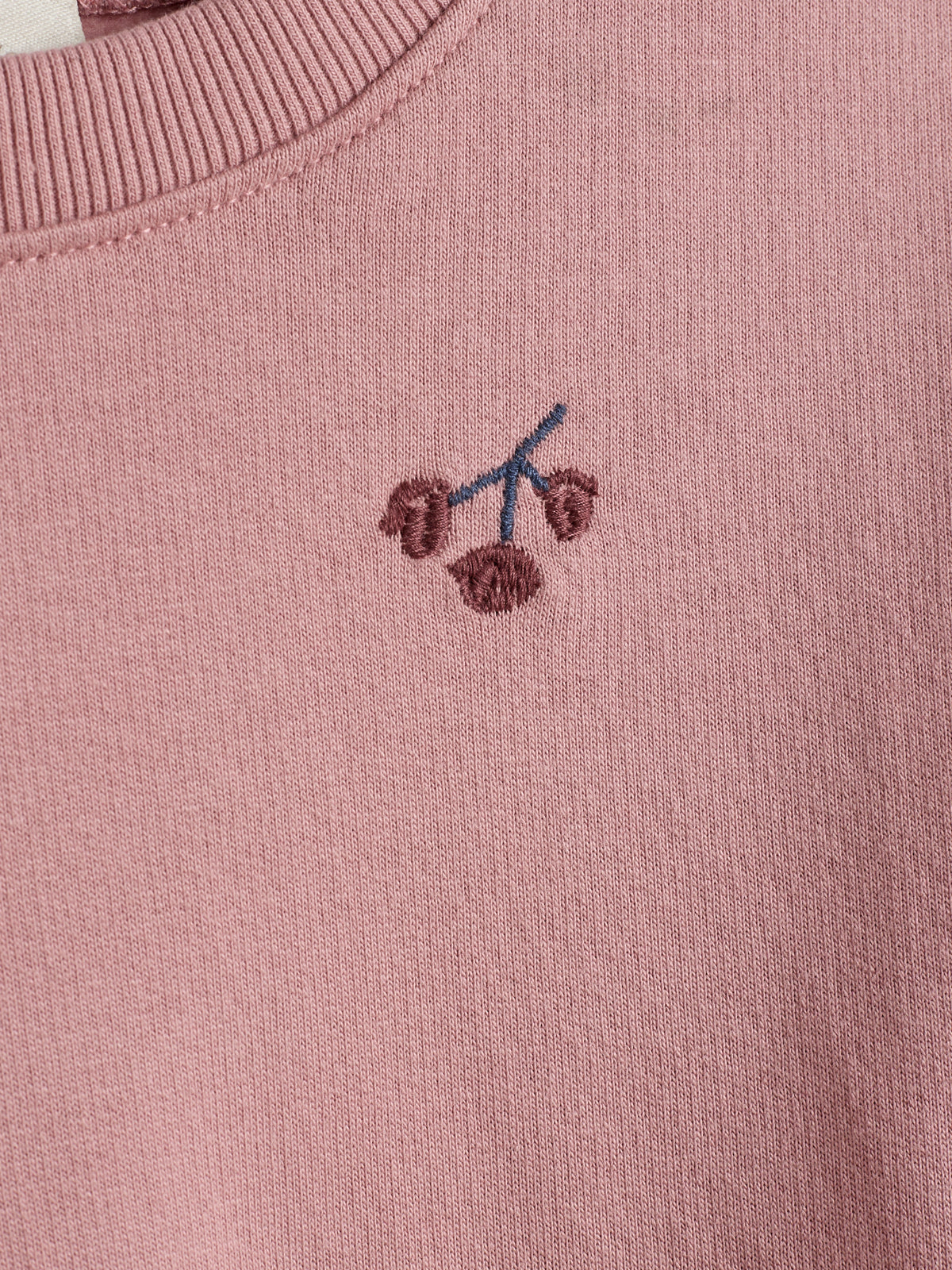 Sweatshirt w. Embroidery - Kids - Dusty Rose