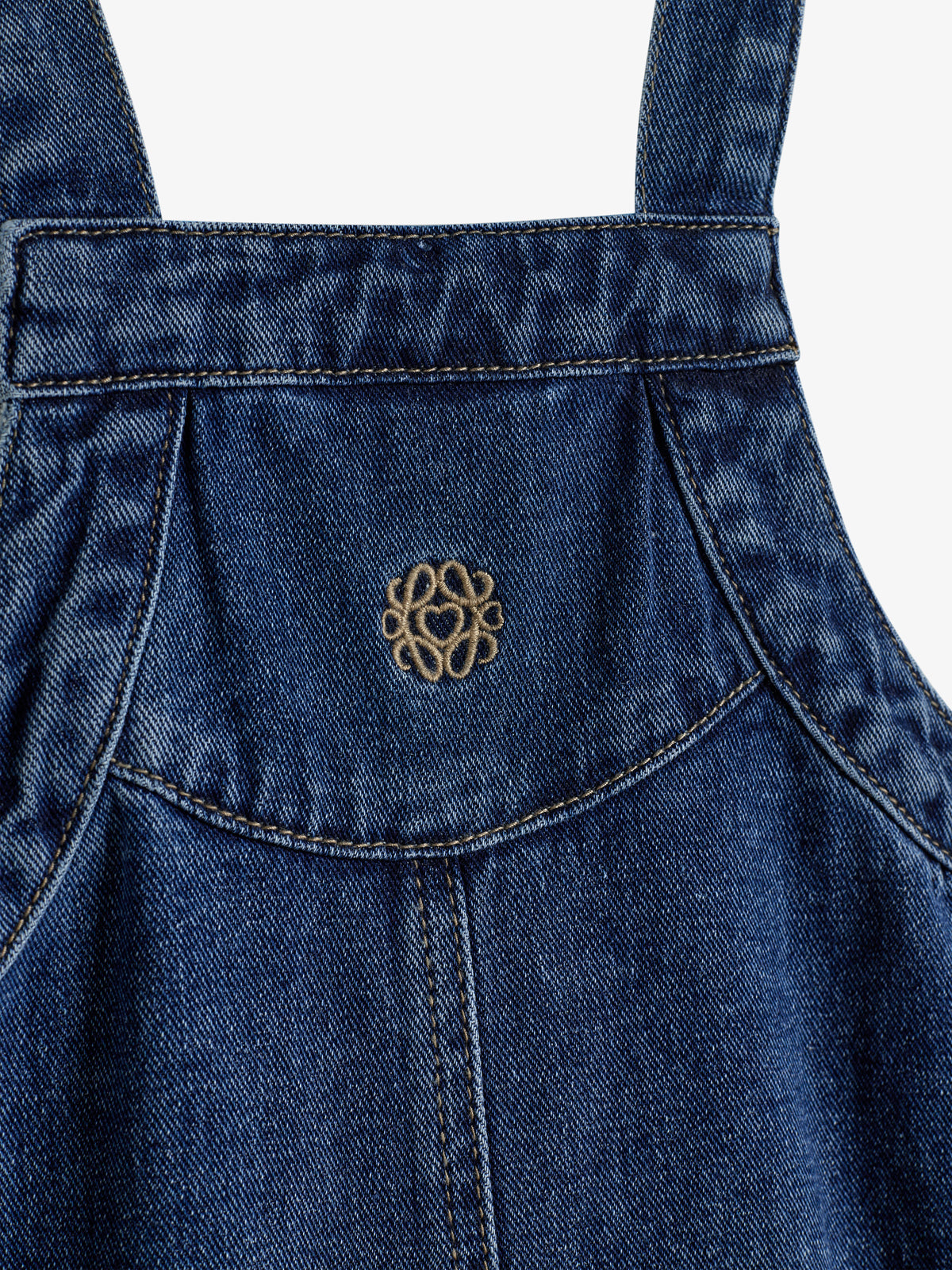 Denim Spencer Dress - Kids - Dark Blue Denim