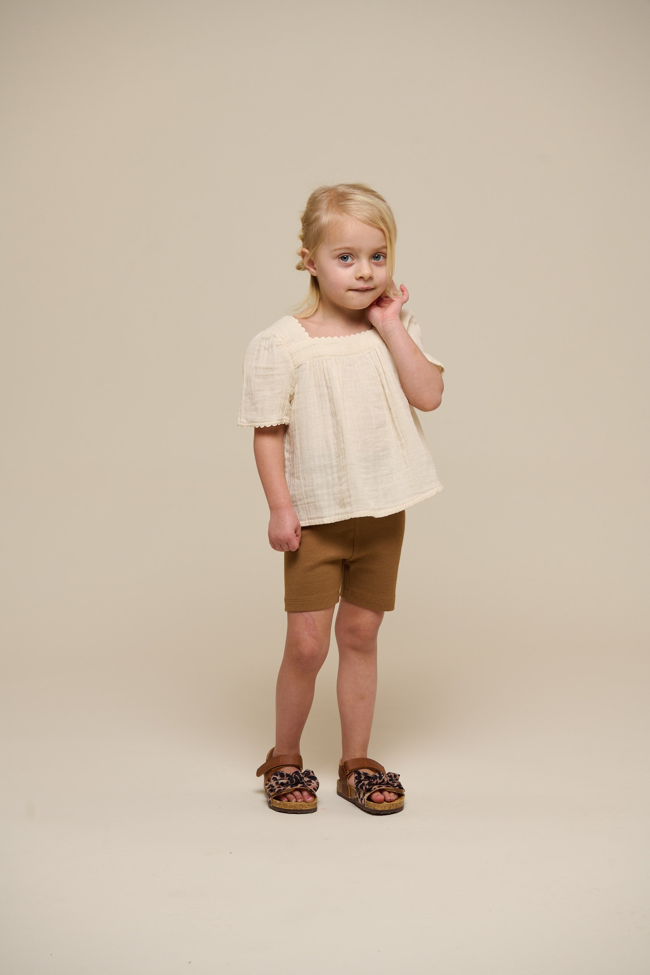 Modal Rib Short Tights - Kids - Coconut | 101316 Lottie