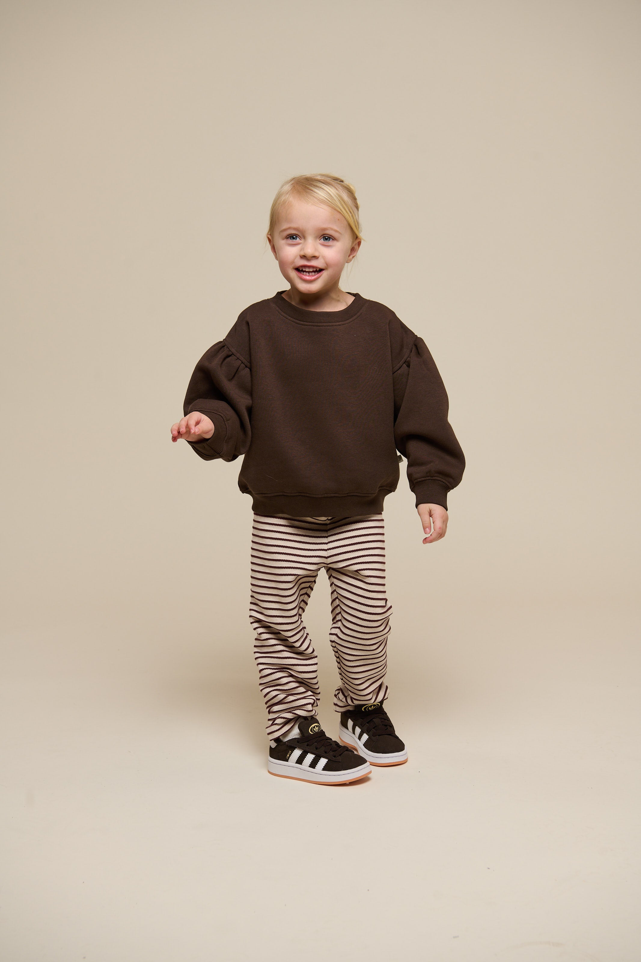 Striped Jersey Trousers - Kids - Brown | 101000 Emmie