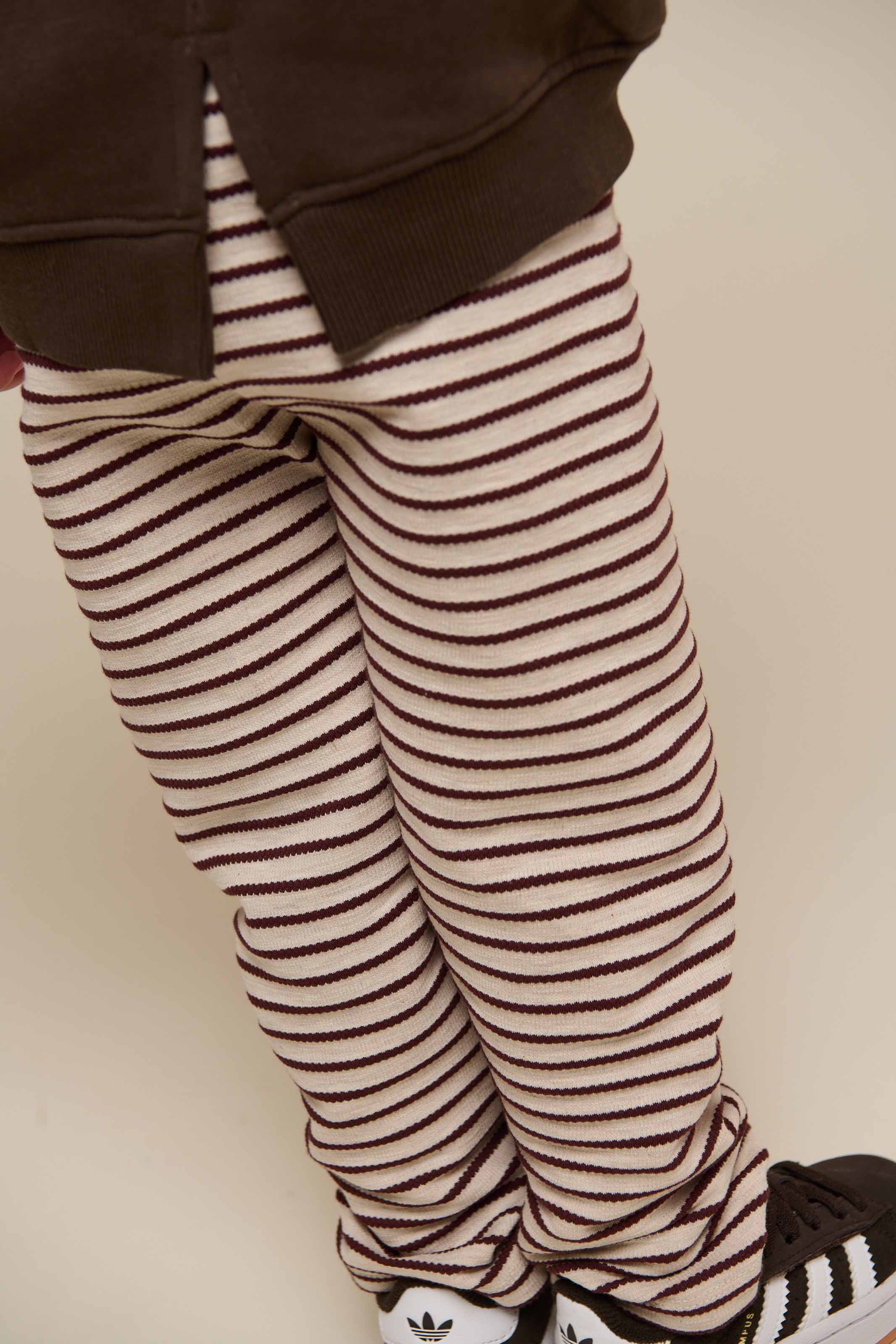 Striped Jersey Trousers - Kids - Brown | 101000 Emmie
