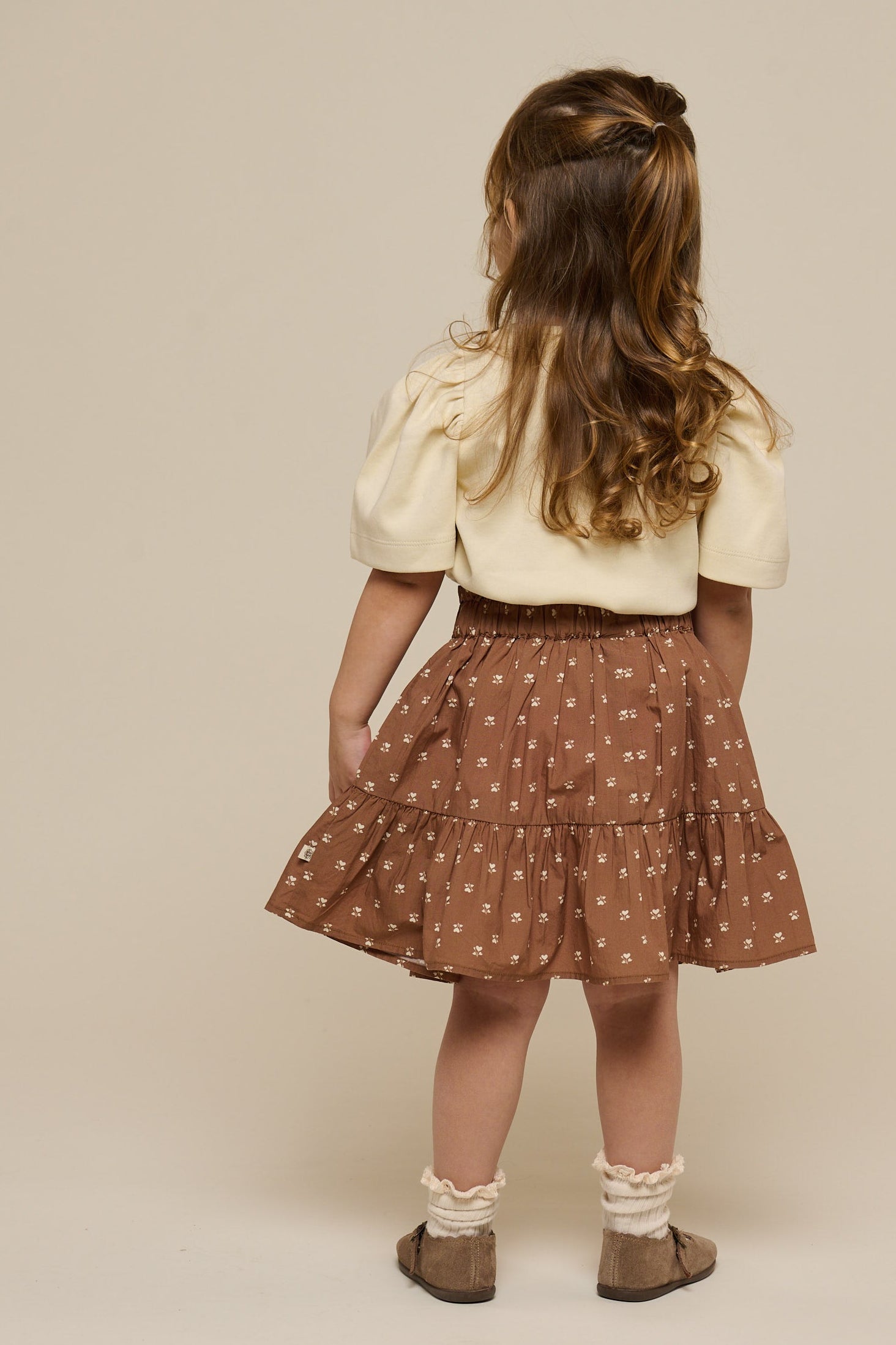 Printed Poplin Skirt - Kids - Coconut | 101055 Camilla