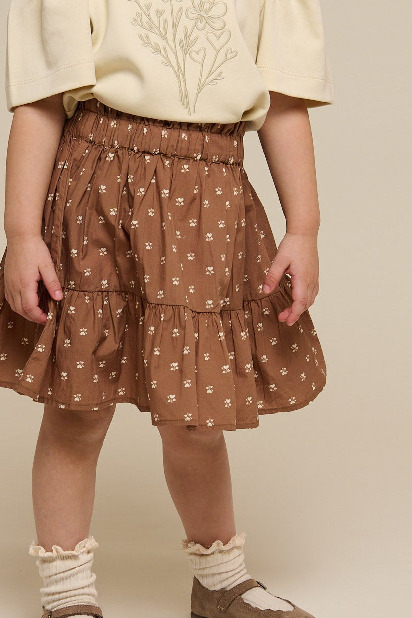 Printed Poplin Skirt - Kids - Coconut | 101055 Camilla