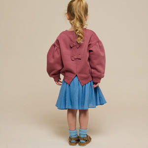 Bow Detail Sweatshirt - Kids - Vintage Red | 100812 Ruth