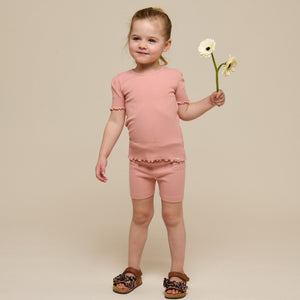 Modal Rib T-shirt - Kids - Rose Tan | 101298 Lottie