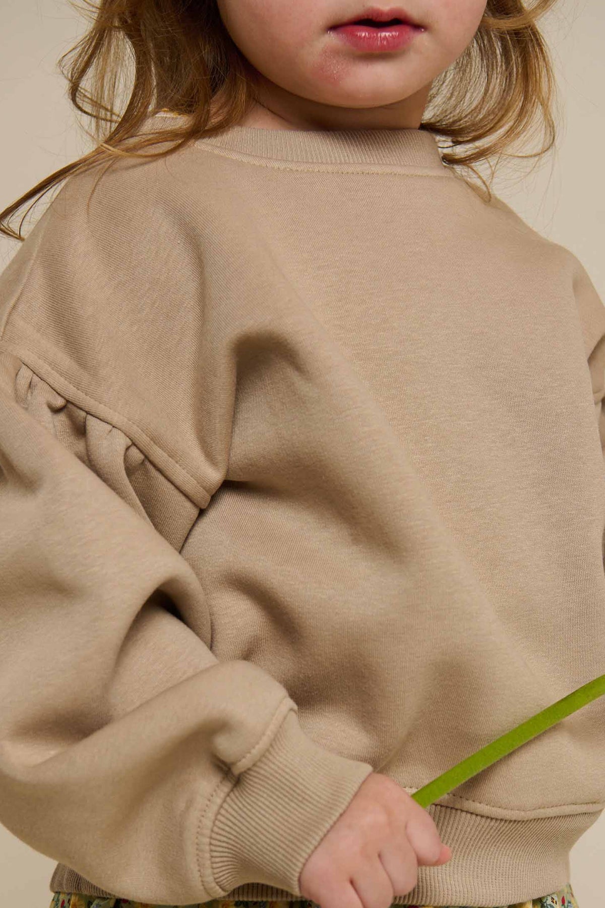 Bow Detail Sweatshirt - Kids - Caffe Latte | 100816 Ruth