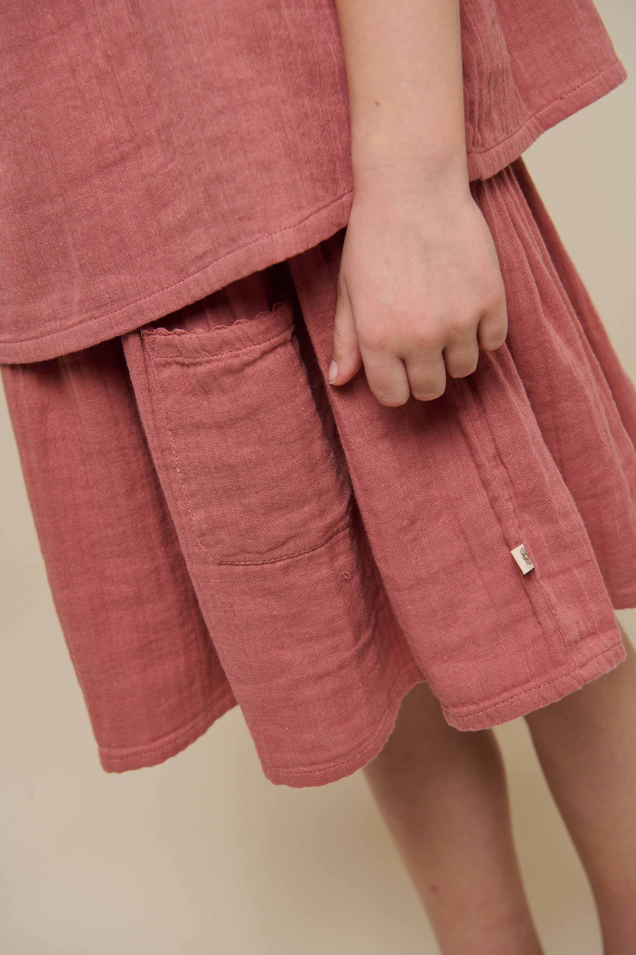 Gauze Skirt - Tween - Old Rose | 100939 Jasmine