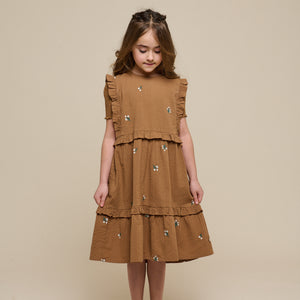 Embroidered Seersucker Dress - Tween - Coconut | 100979 Nora