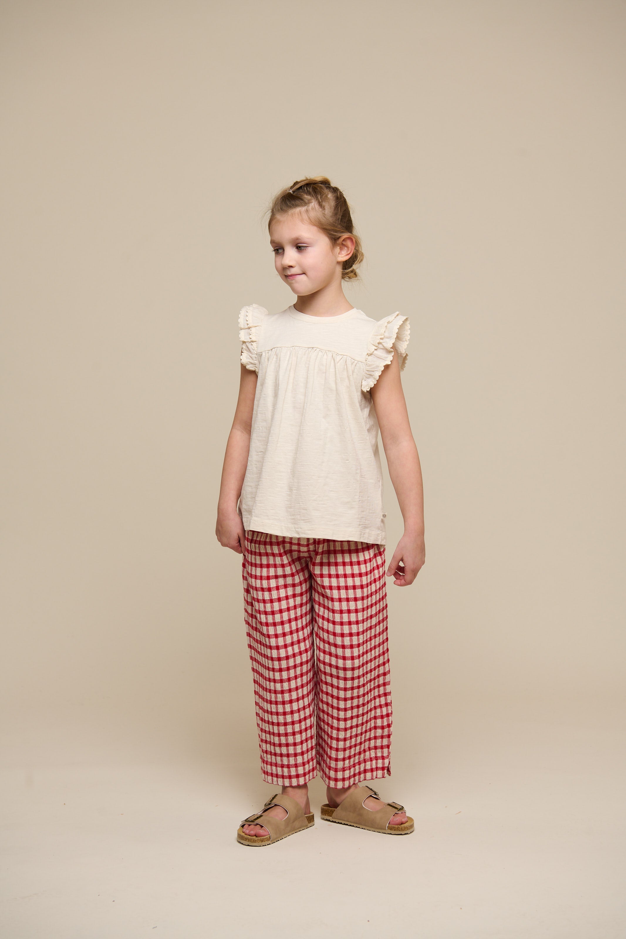 Jersey Blouse with Ric Rac Frill - Tween - Offwhite | 101071 Gabriella