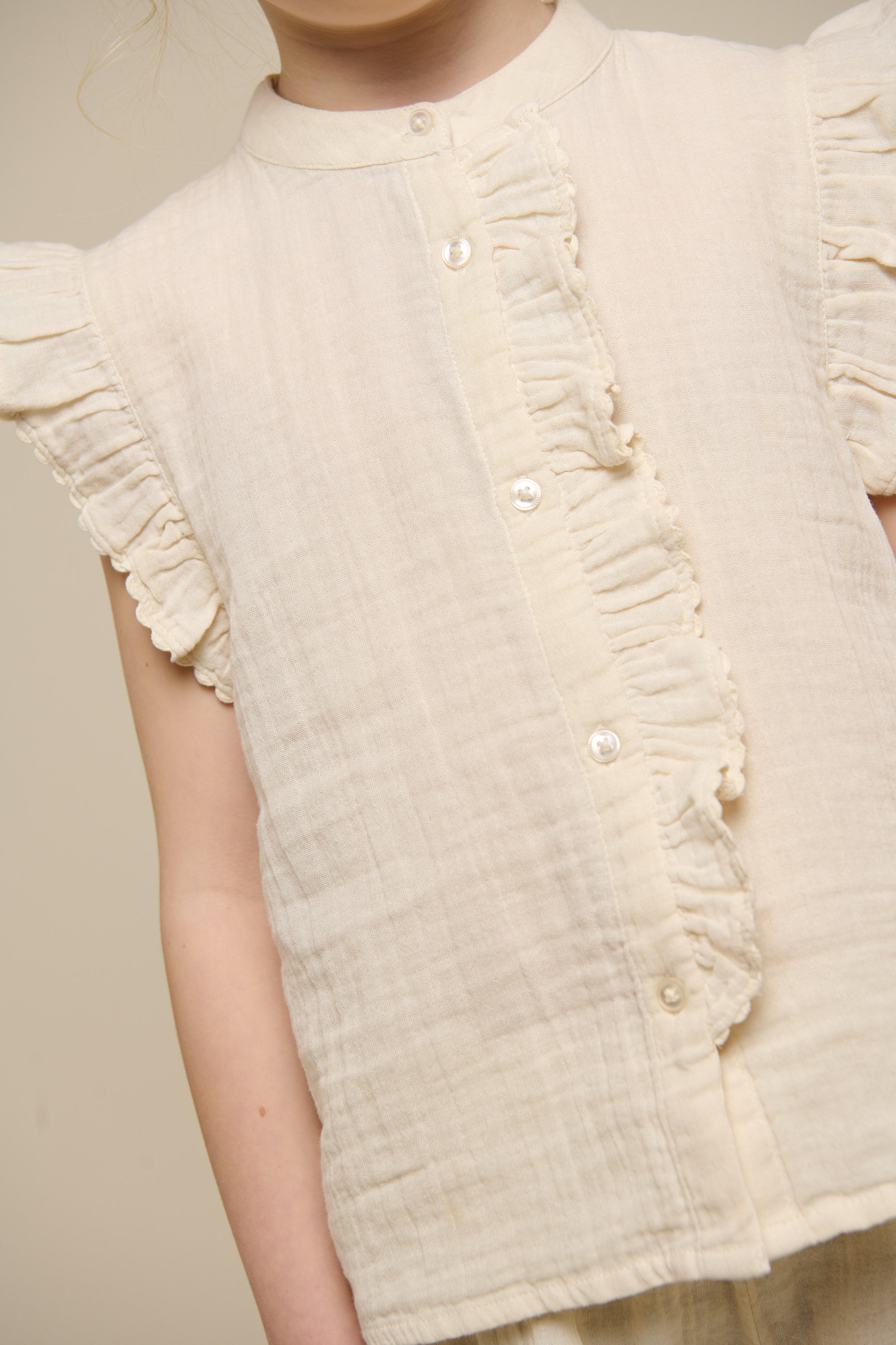 Gauze Sleeveless Top - Tween - Off White | 100931 Jasmine