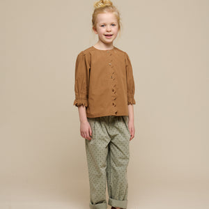 Poplin Blouse with Scallop Edge - Tween - Coconut | 101077 Joy