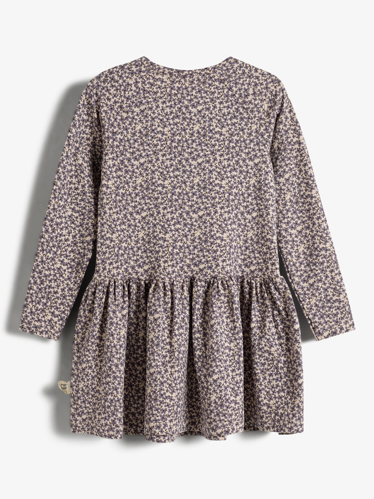 Jersey Dress w. Ditsy Print - Tween - Dusty Purple