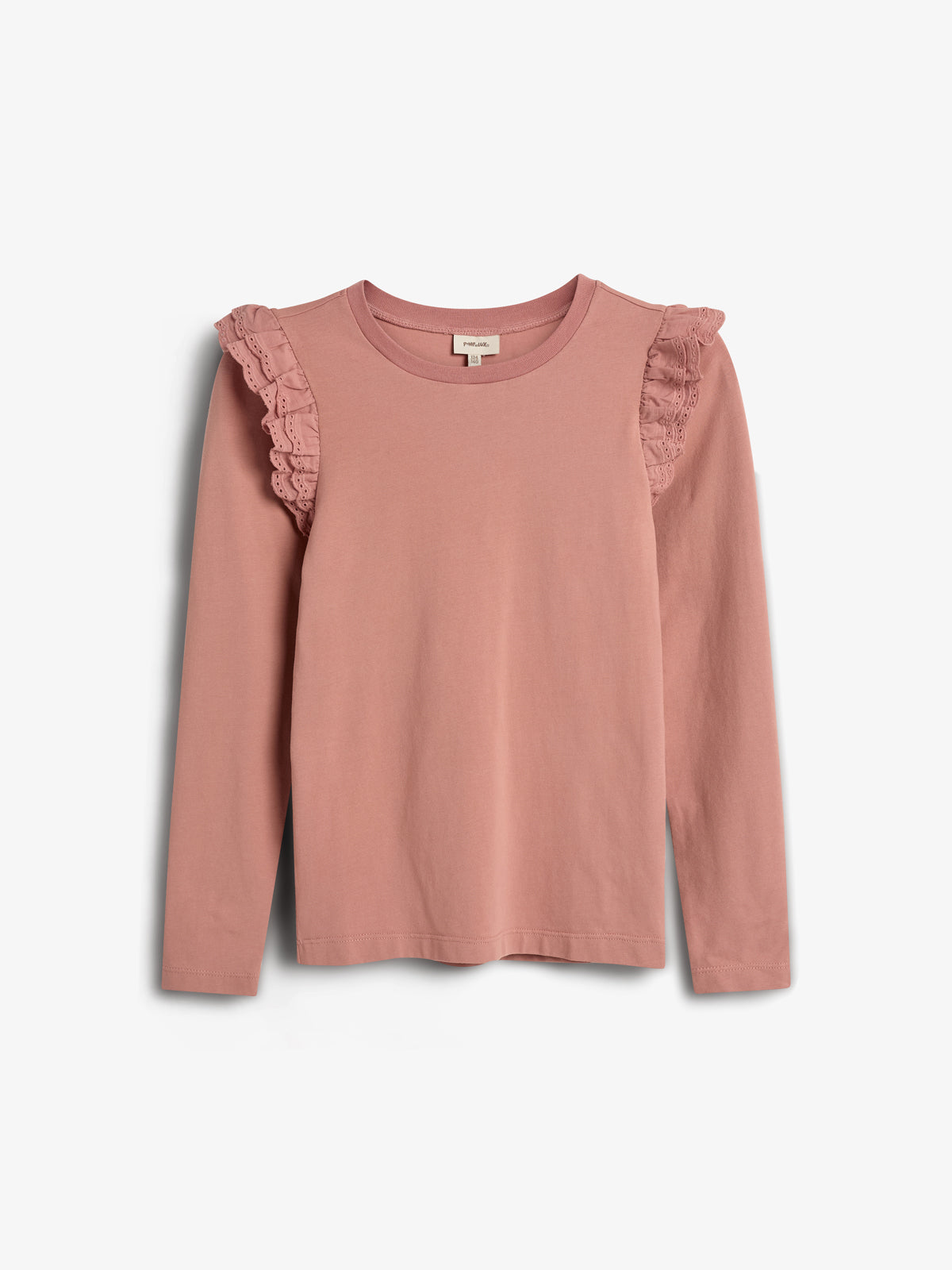 Frill Cap Jersey Blouse - Tween - Dusty Rose