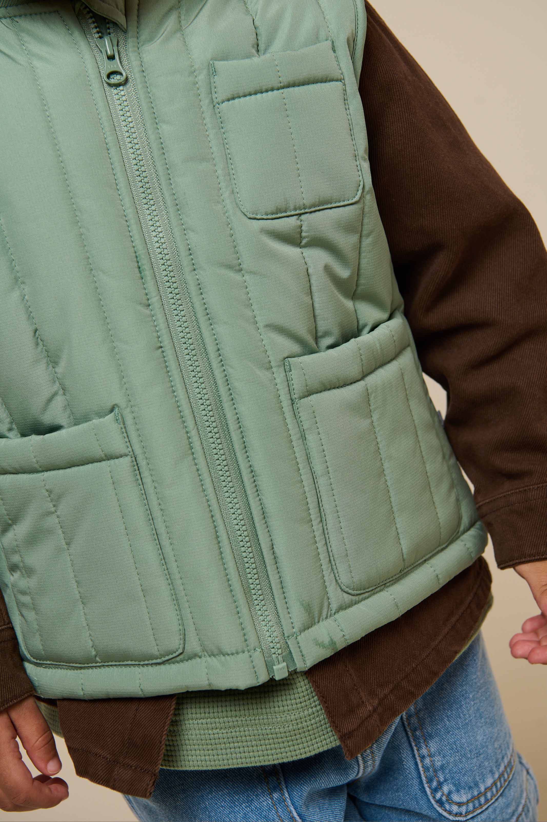 Thermal Tech Gilet - Kids - Dusty Green | 101116 Athur