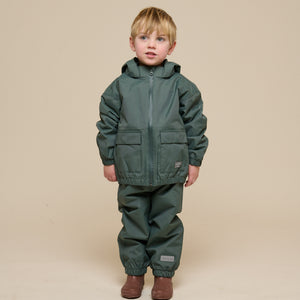 Shell Trousers - Kids - Dusty Dark Green | 100507 Dundee