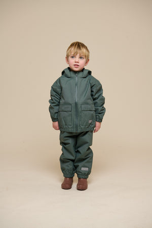 Shell Trousers - Kids - Dusty Dark Green | 100507 Dundee