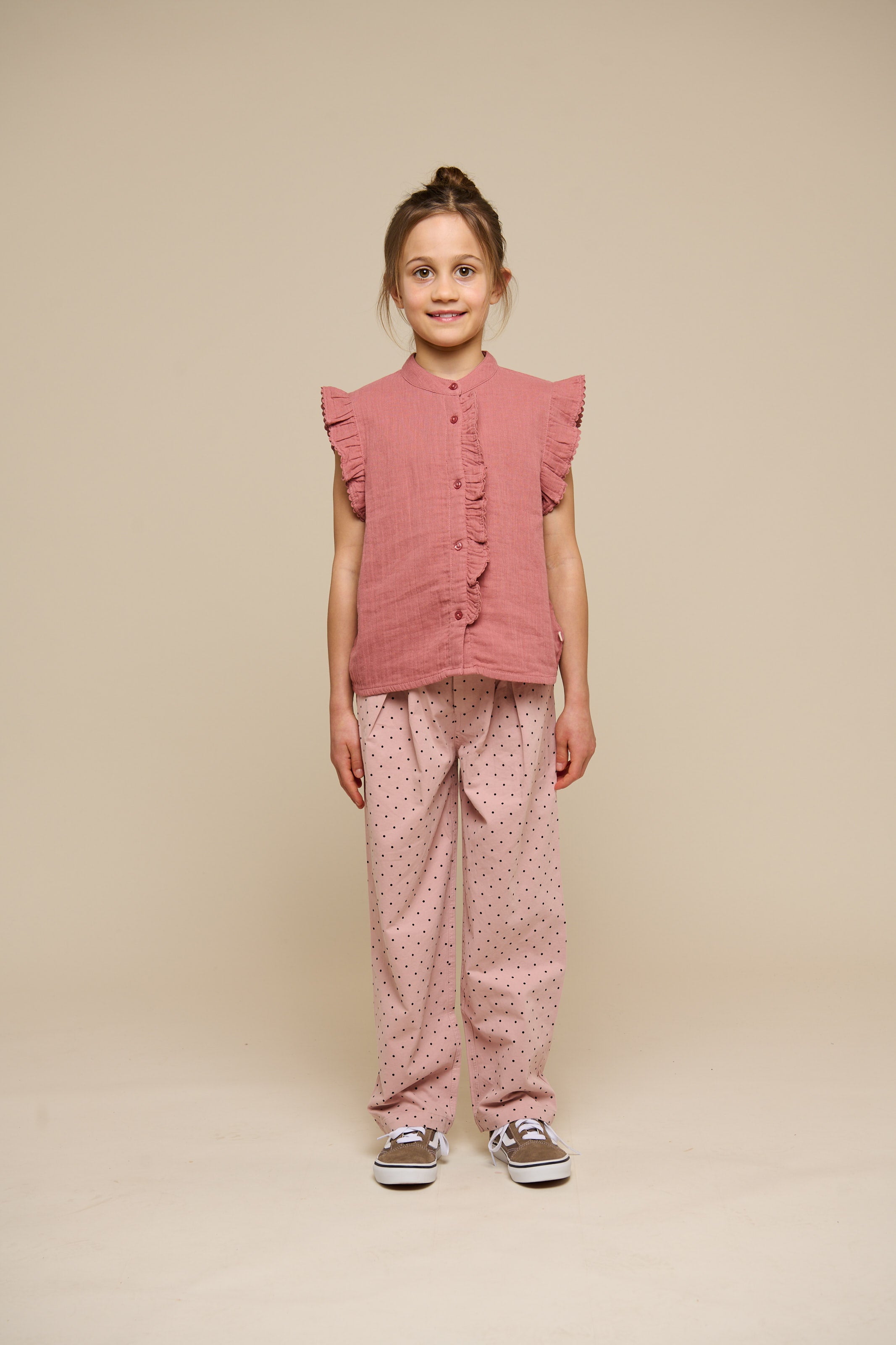 Twill trousers with Dot - Tween - Rose | 100613 Iris