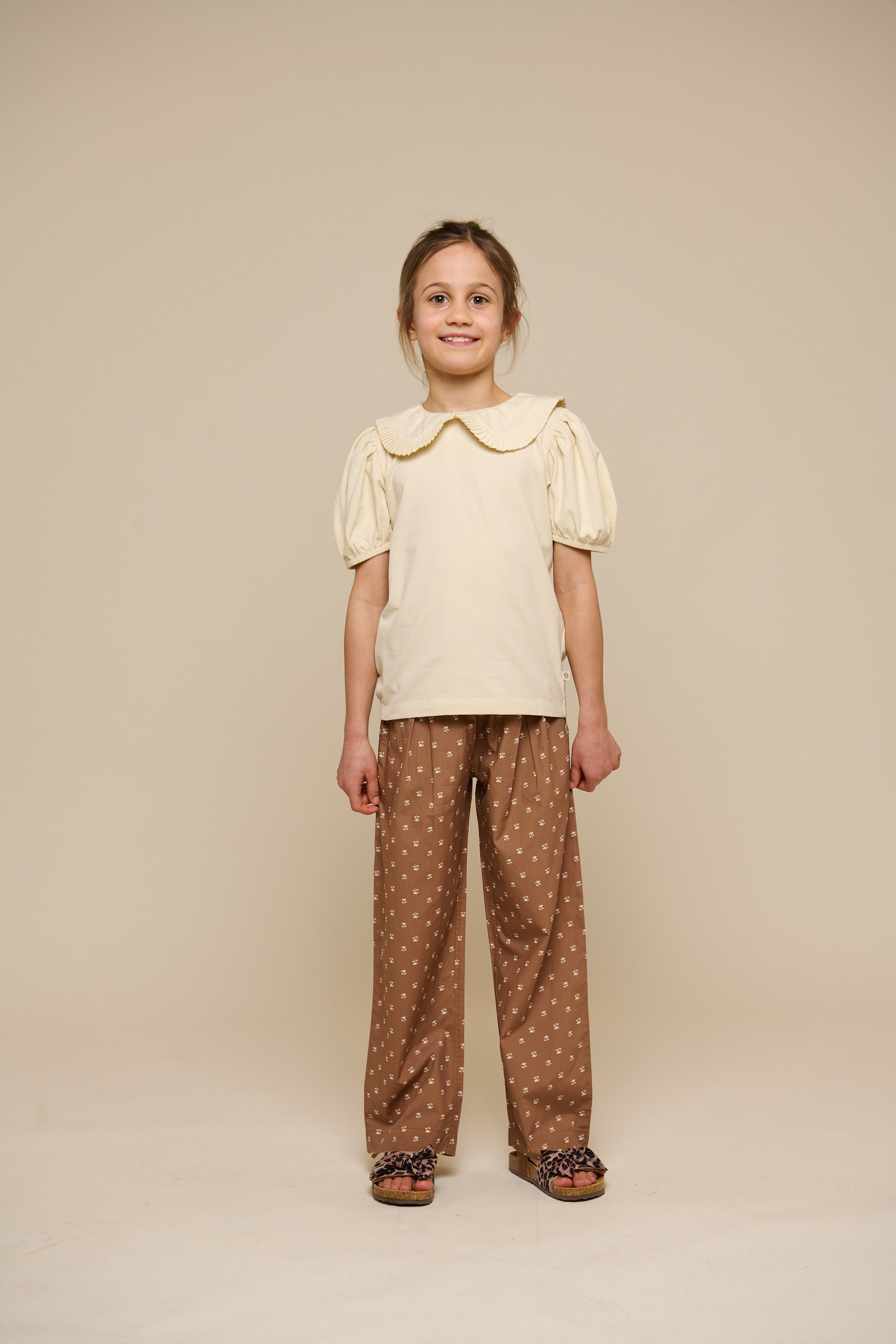 Printed Poplin Trousers - Tween - Coconut | 101090 Camilla