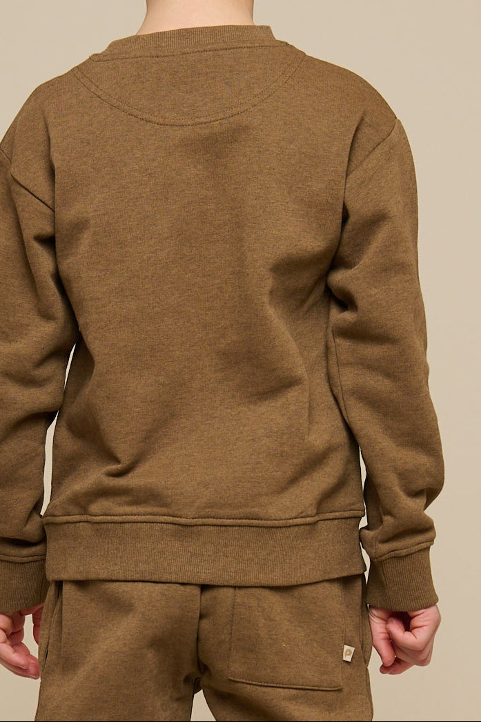 Crewneck Sweatshirt - Tween - Coffe Melange | 100891 Justin