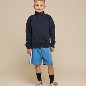 Half Zip Sweatshirt - Tween - Navy | 100807 Tristan