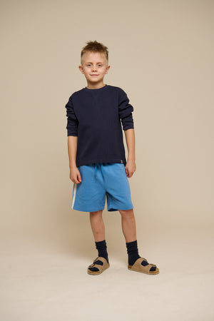 Textured Long Sleeve T-Shirt - Tween - Navy | 100704 Malthe