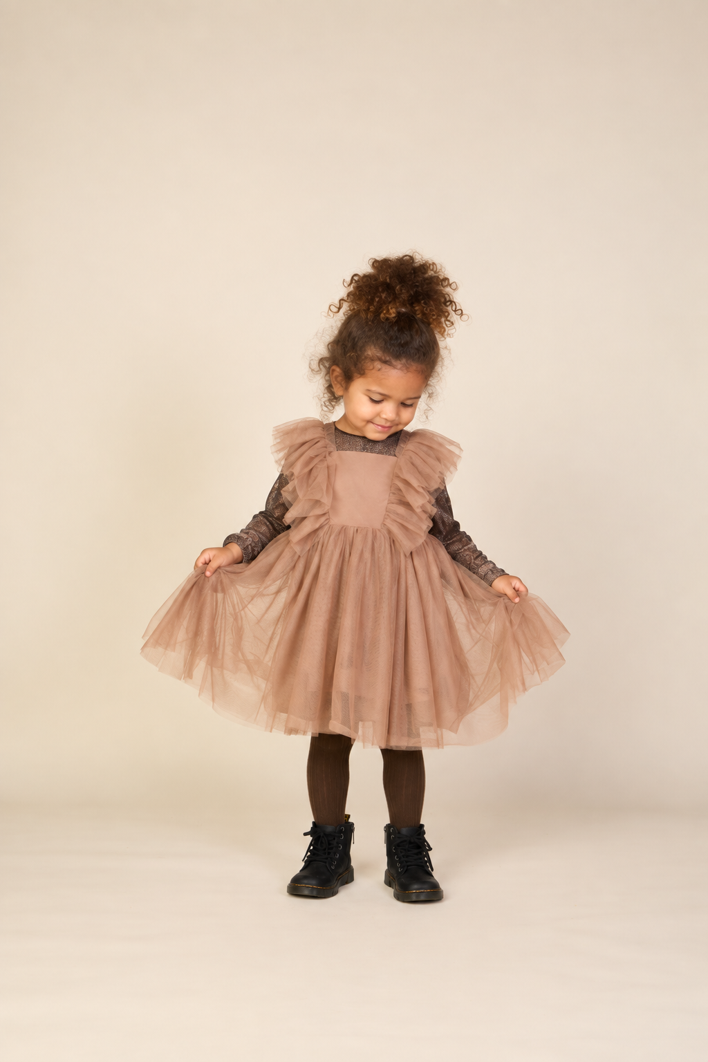 Tulle Dress - Kids - Light Brown | 101509 Bianca