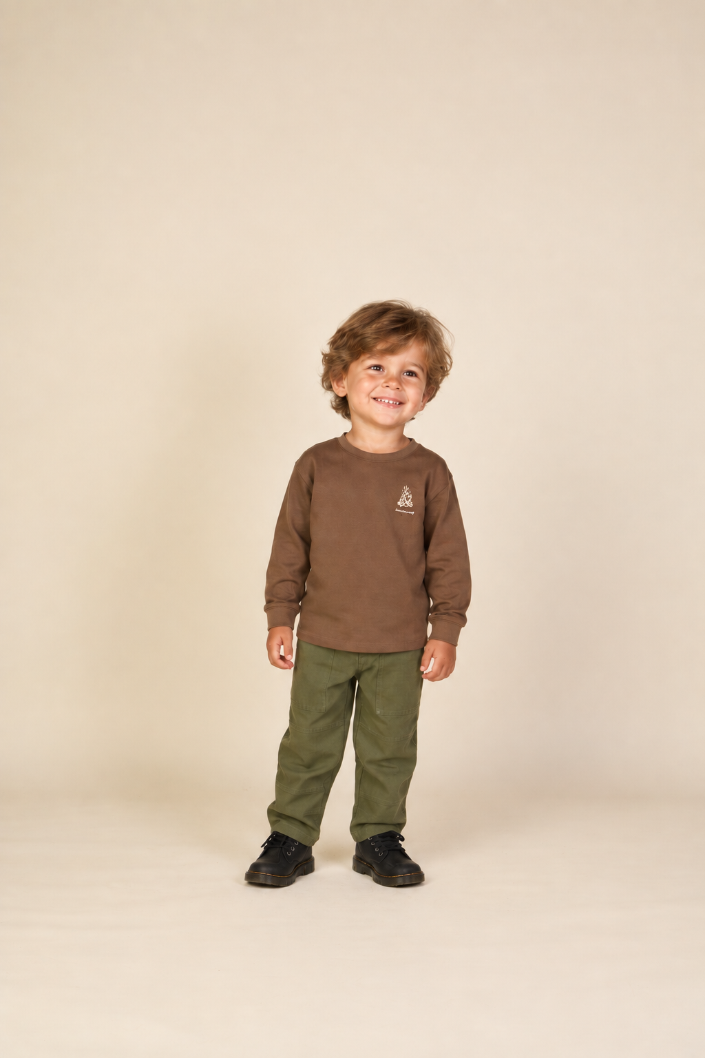 Canvas Patch Pocket Trousers - Kids - Moss Green | 101535 Greyson