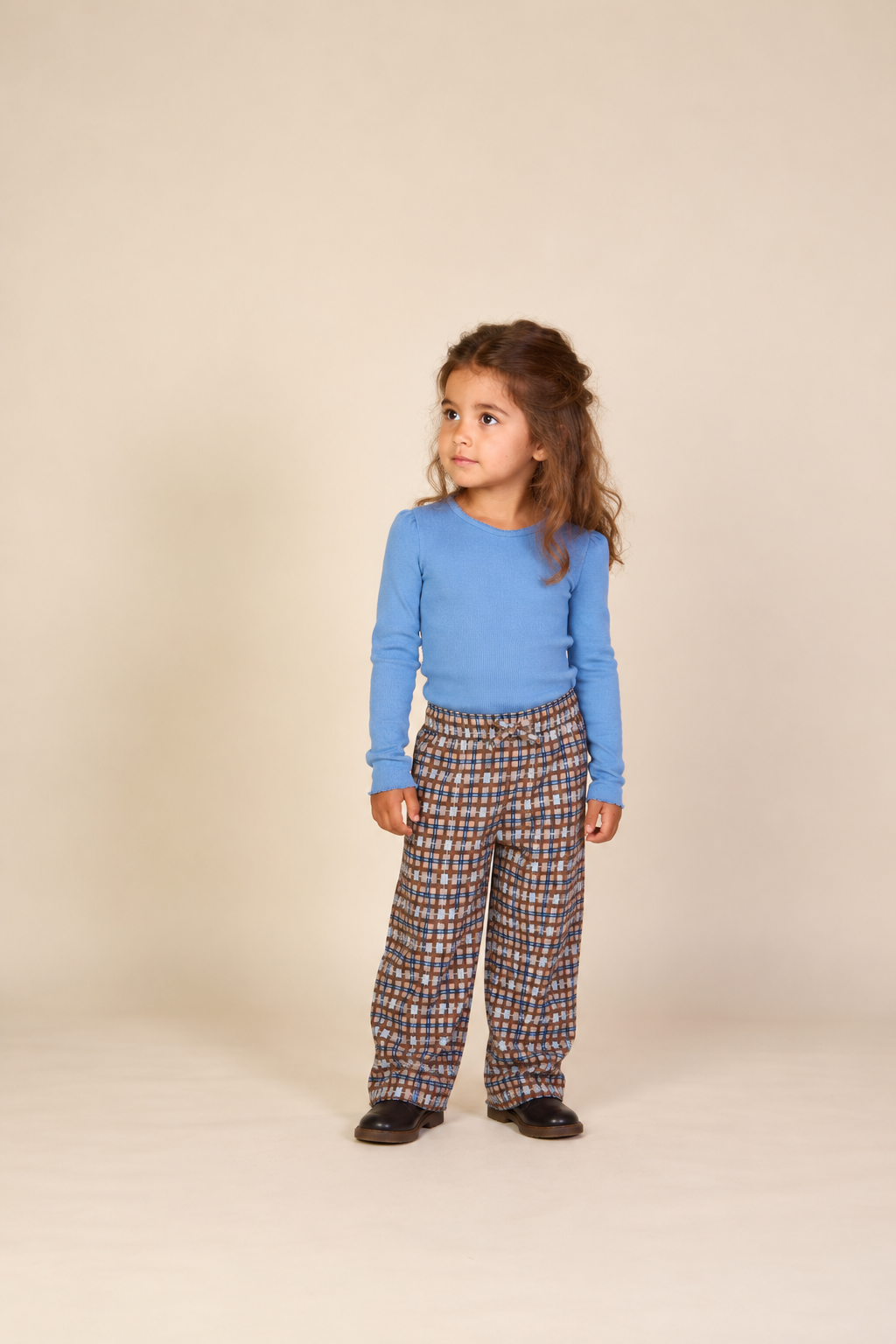 Ribbed Modal-Blend Long-Sleeve T-Shirt - Kids - Dusty Blue | 101563 Lottie