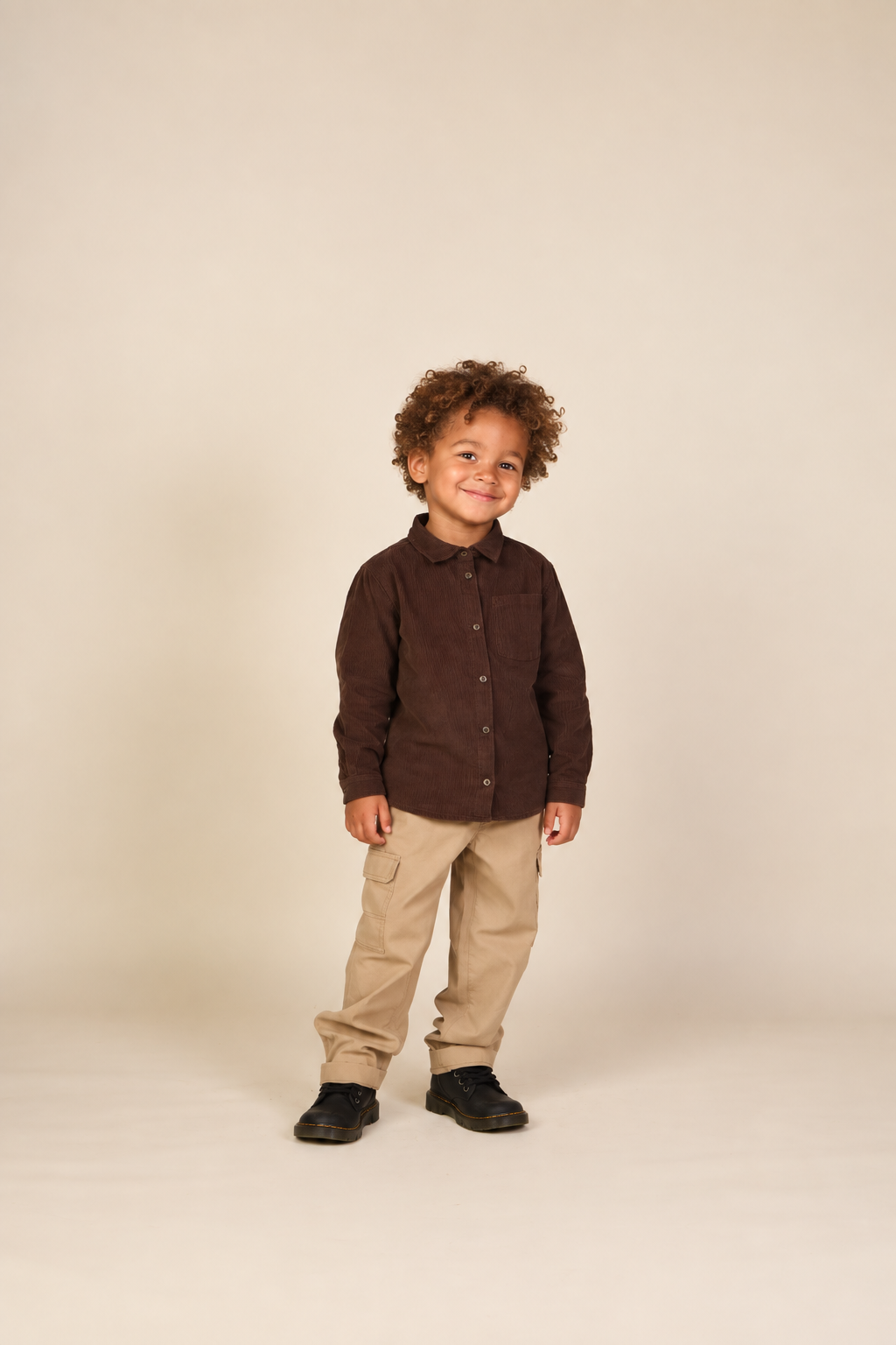 Corduroy Shirt - Kids - Dark Brown | 101655 Jonny