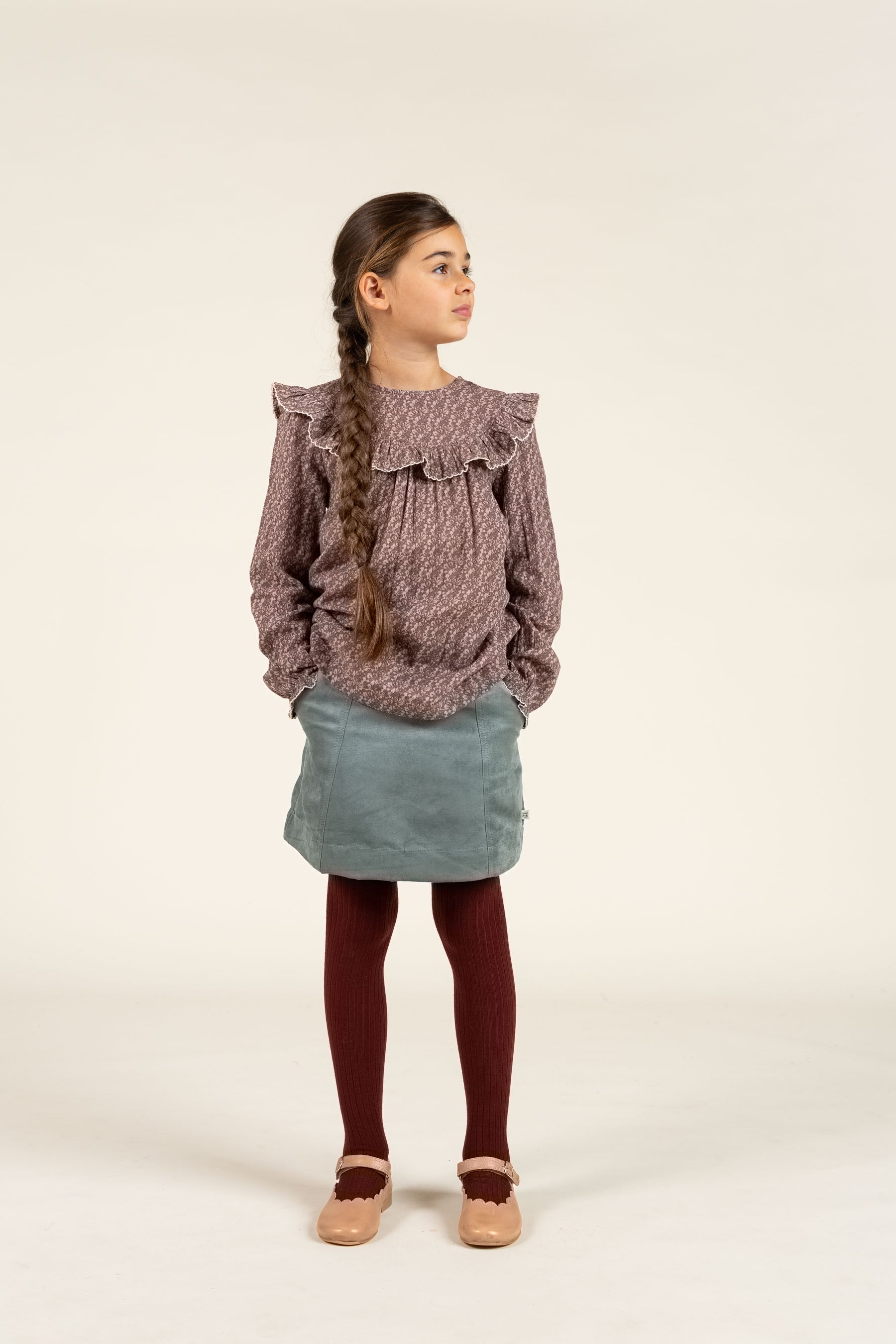 Faux Suede Skirt - Tween - Dark Green | 100595 Selene
